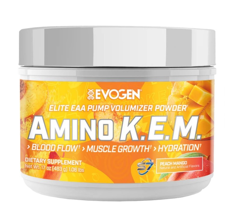 Evogen - Amino K.E.M. EAA, Fersken Mango + 483g