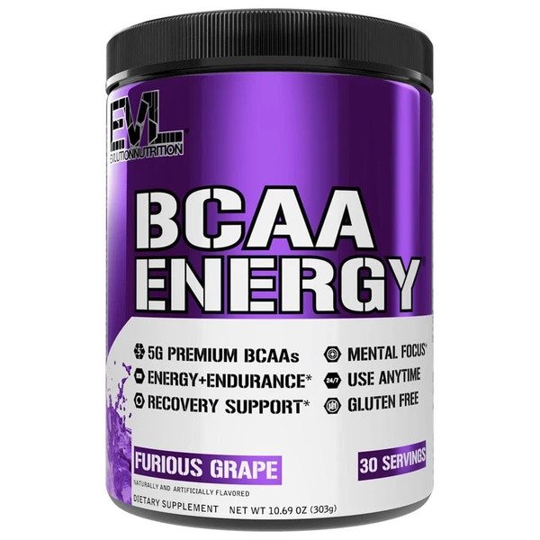 EVLution Nutrition - BCAA Energi, Rasende Vindrue + 303 g