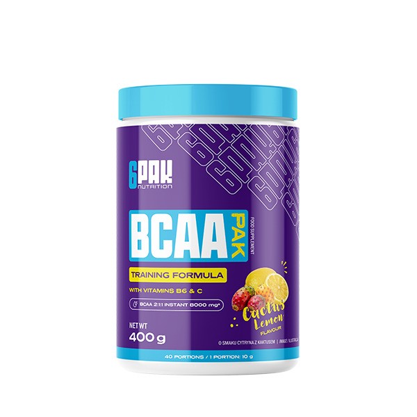 6PAK - BCAA-pakke kaktus-citron-smag + 400 g