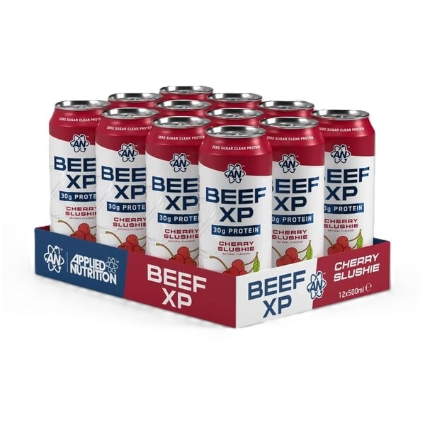 Applied Nutrition - Beef XP dåser, Kirsebær Slushie + 12 x 500 ml