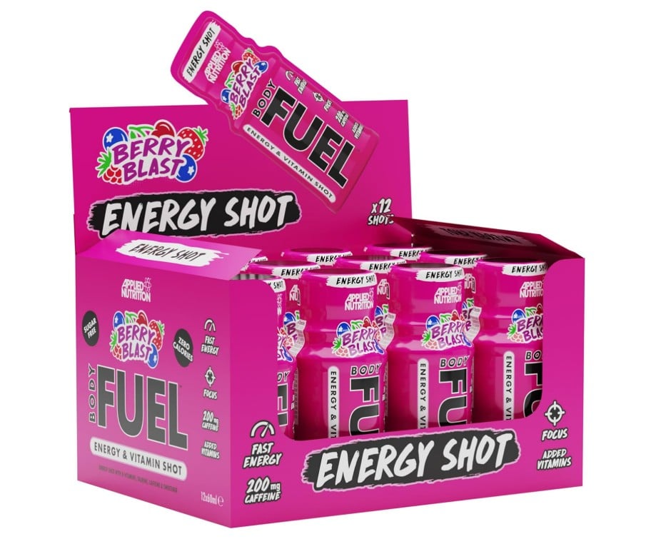 Applied Nutrition - Bodyfuel Energi-skud Berry Blast + 12 x 60 ml