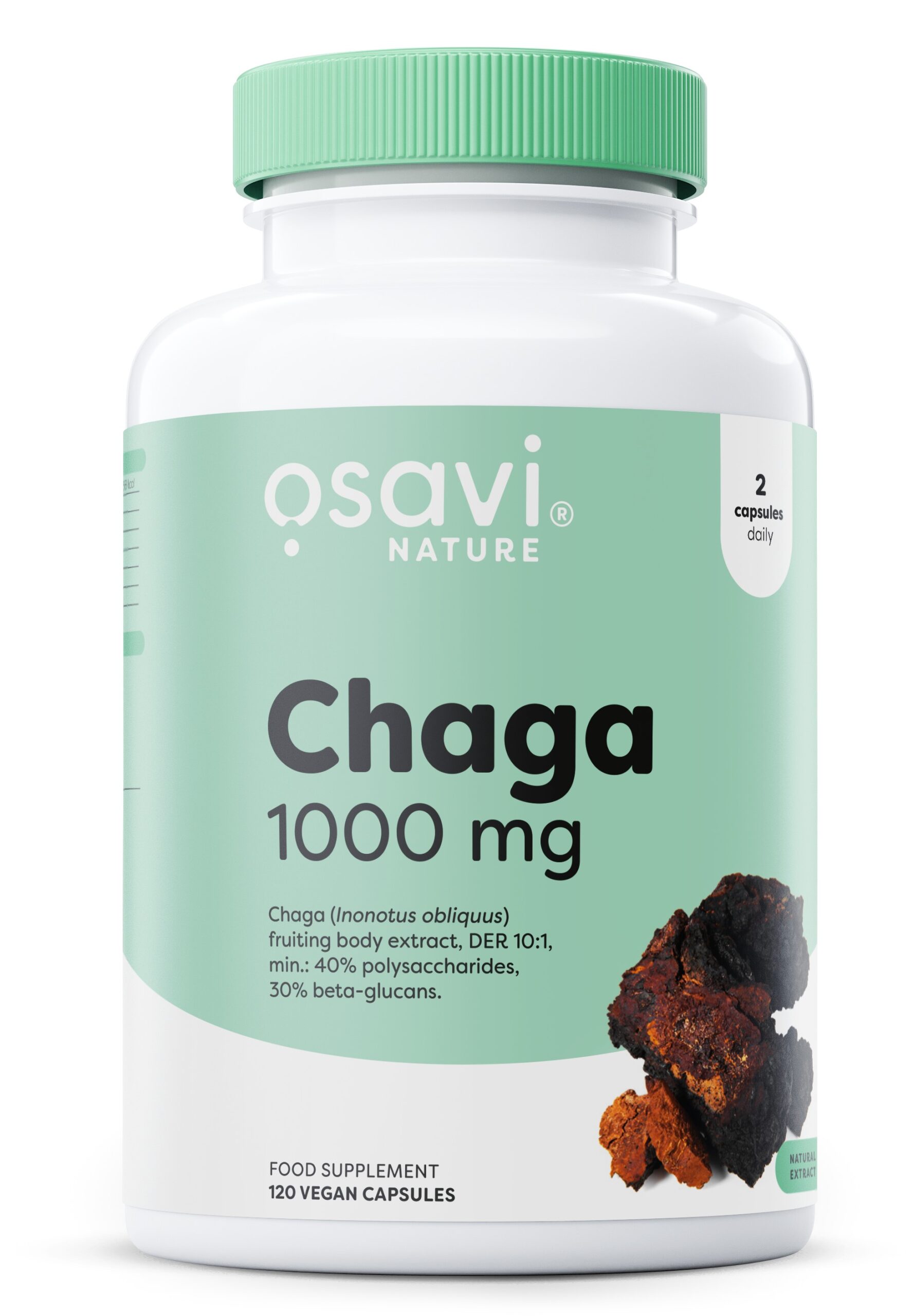 Osavi - Chaga + 1000 mg, 120 vegan kapsler
