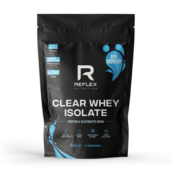 Reflex Nutrition - Clear Whey Isolat, blå hindbær + 510 g
