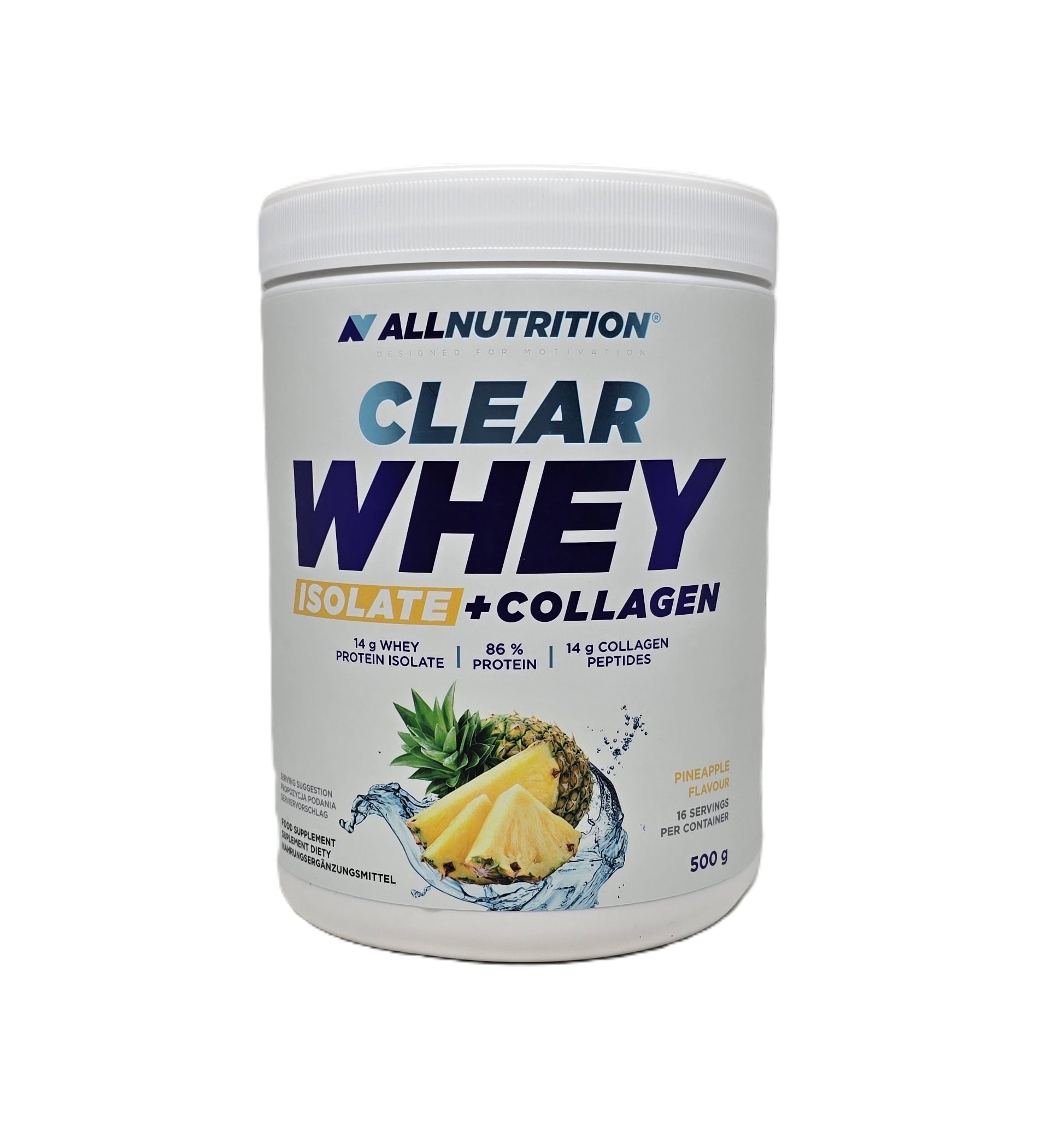 Allnutrition - Klar valleproteinisolat + kollagen, ananas + 500 g