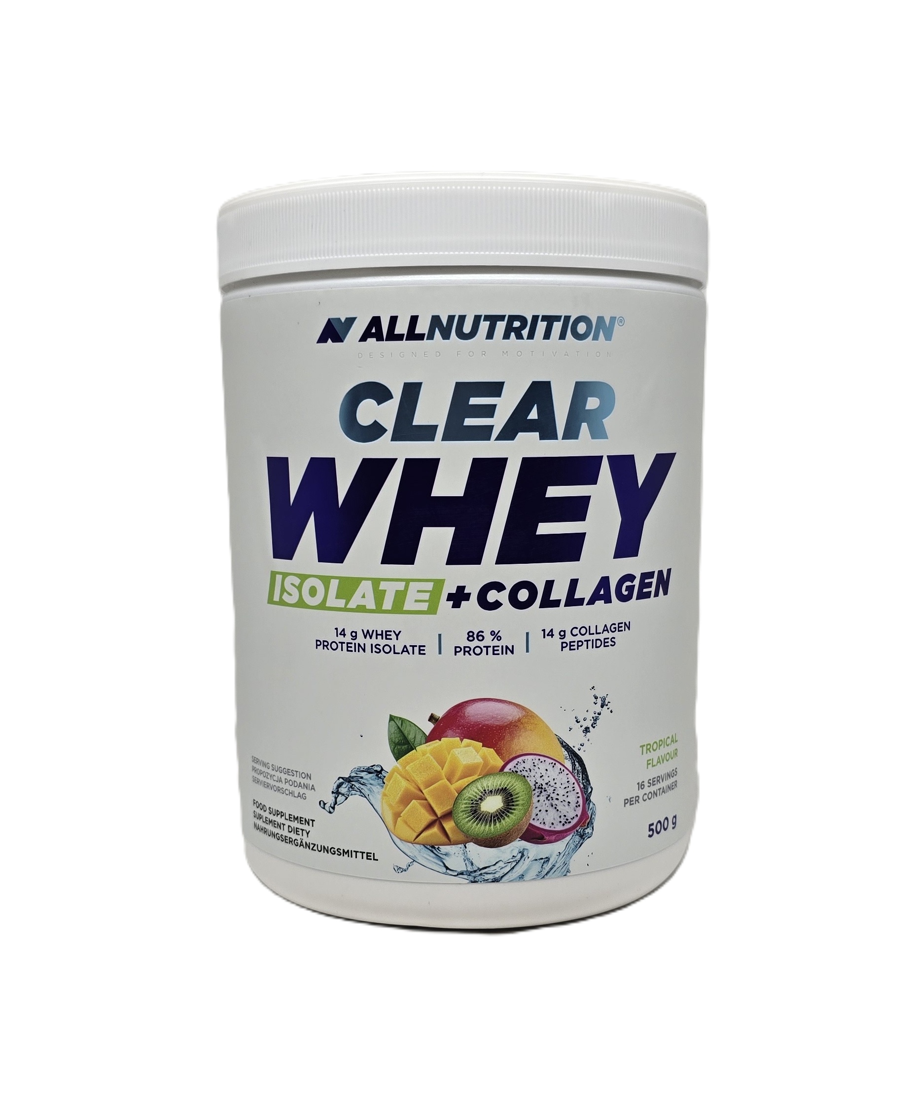 Allnutrition - Clear Whey Isolat + Kollagen Tropisk + 500g