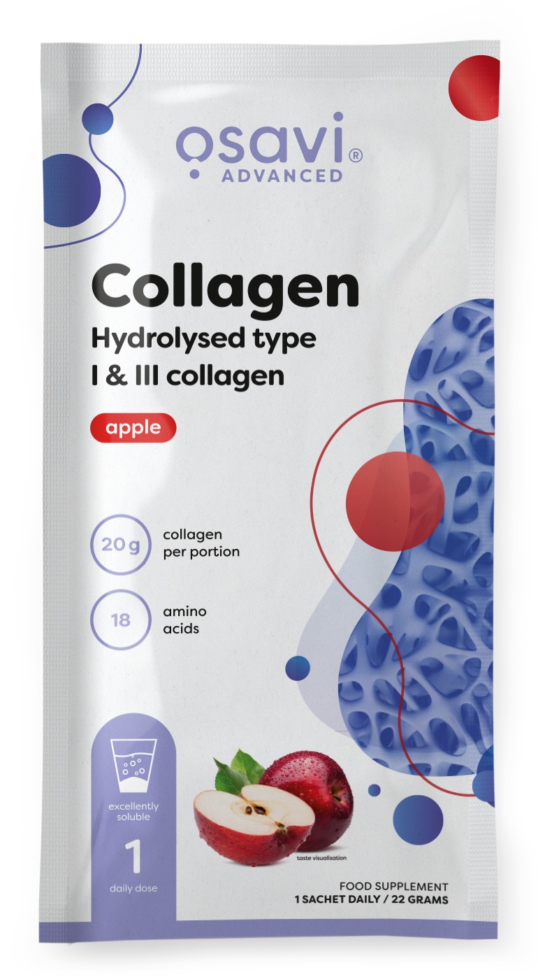 Osavi - Hydrolyseret kollagen type I og III, æble + 22 g