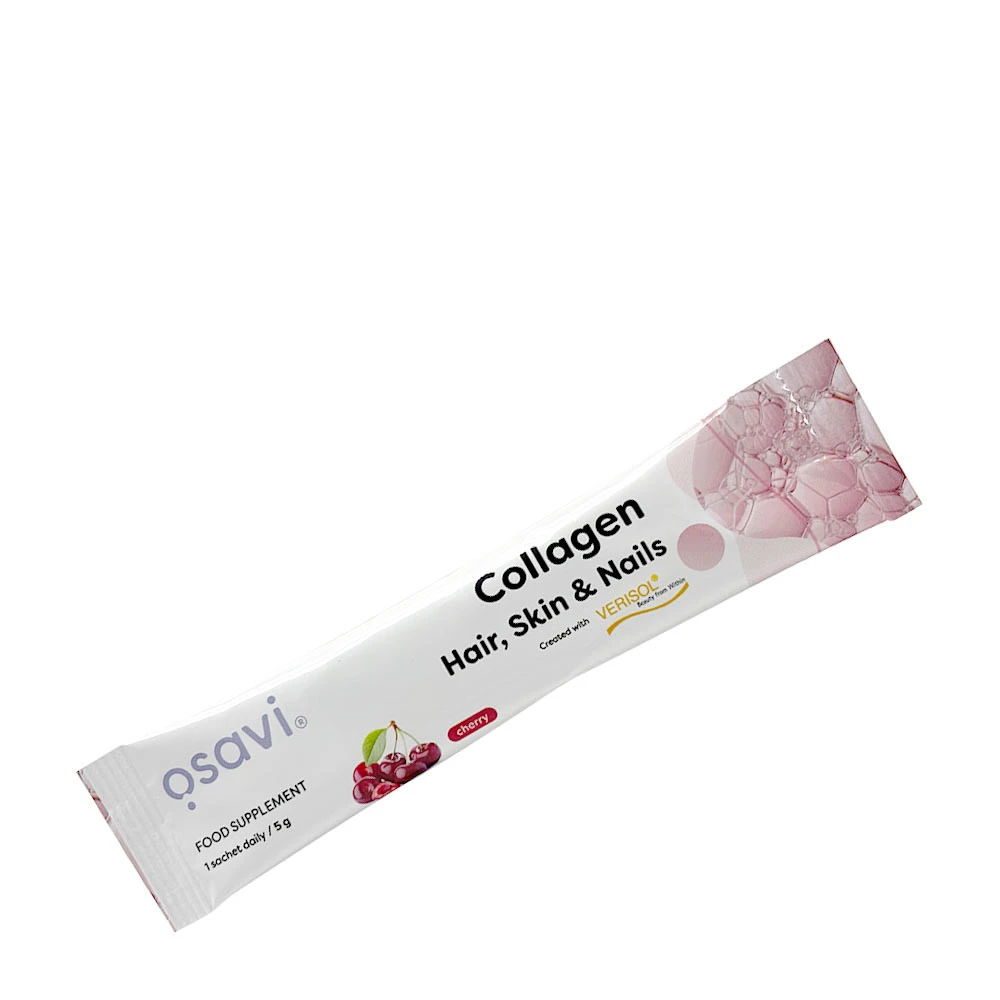 Osavi - Kollagenpeptider (Hår, Hud og Negle), Kirsebær + 5 g (1 portion)