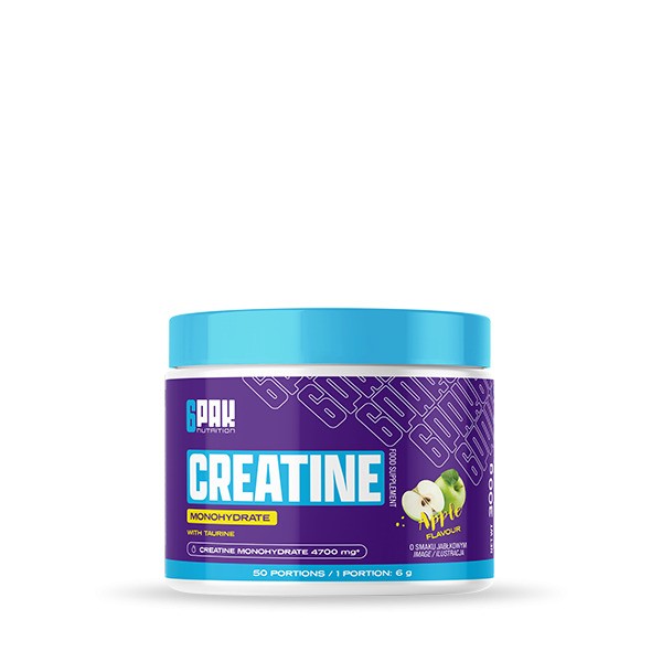 6PAK - creatine monohydrat, æble 300 g