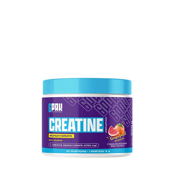 6PAK - Creatine monohydrat, grapefrugt + 300 g
