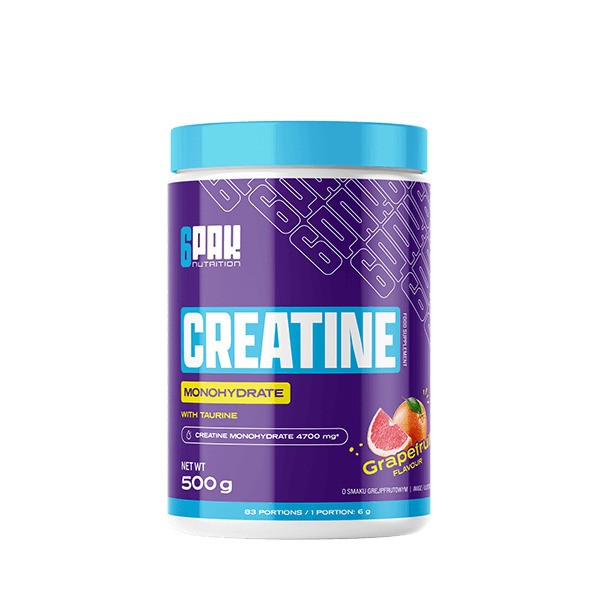 6PAK - Kreatin Monohydrat, Grapefrugt + 500g