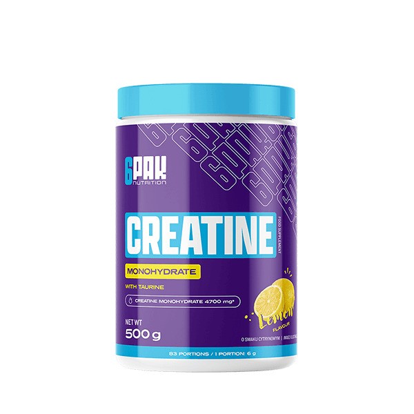 6PAK - kreatin monohydrat, citron + 500 g