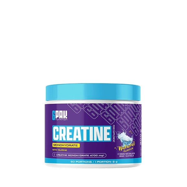 6PAK - Kreatinmonohydrat, naturlig + 300 g