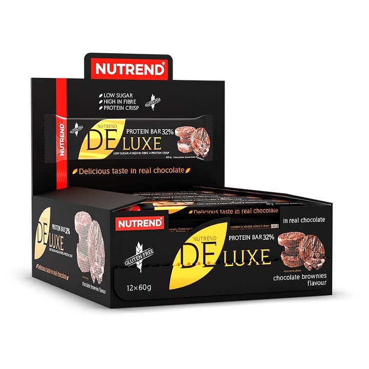 Nutrend - Luksusproteinbar Chokoladebrownies + 12 x 60 g