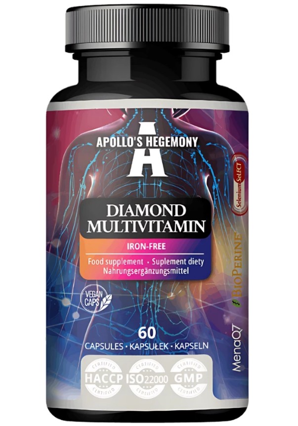 Apollo's Hegemony - Diamond multivitamin jernfri + 60 vegetariske kapsler
