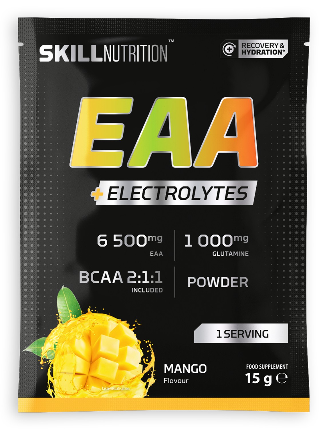 Skill Nutrition - EAA + Elektrolytter, Mango + 15 g (1 servering)