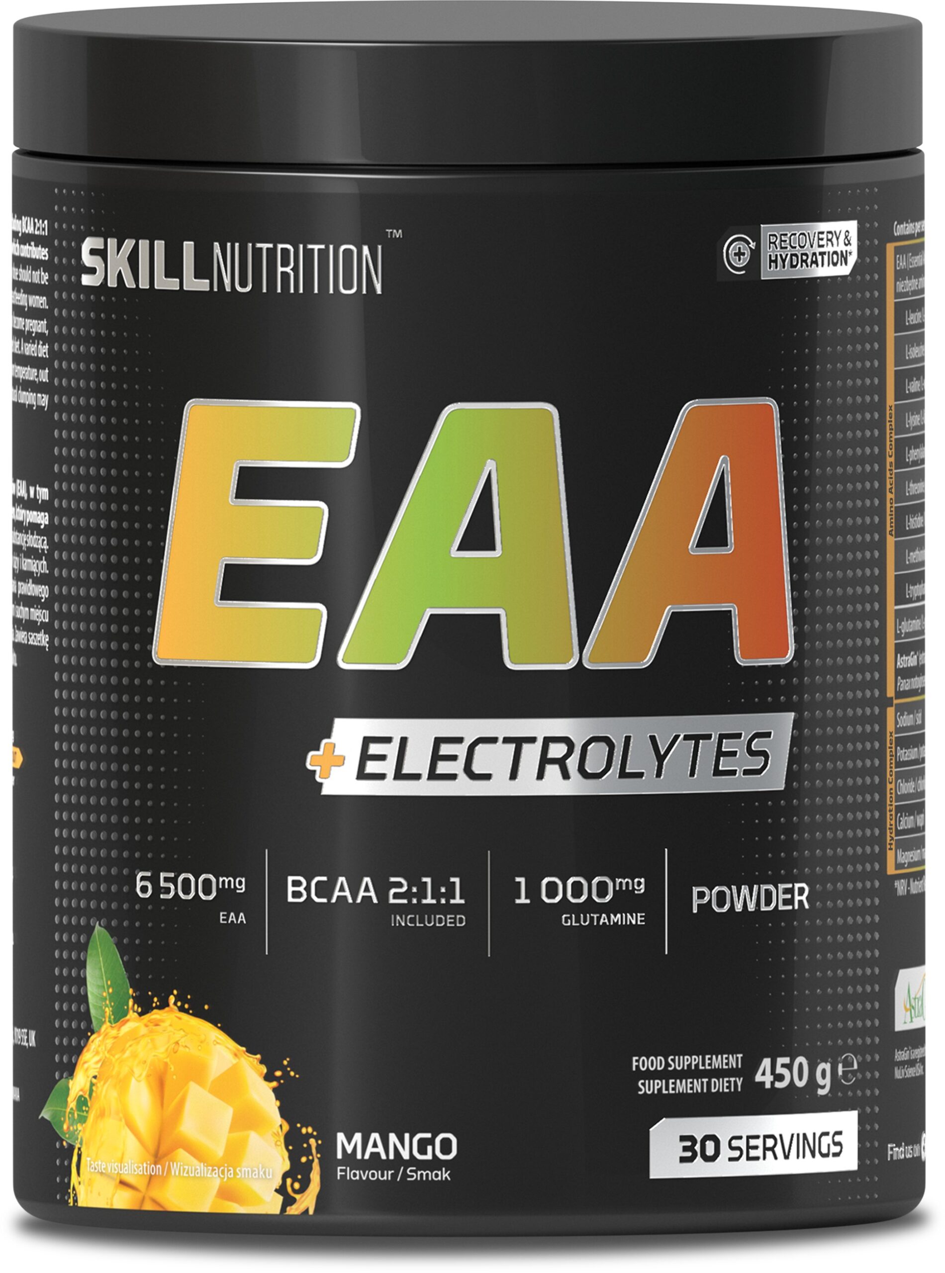 Skill Nutrition - EAA + elektrolytter, Mango + 450g