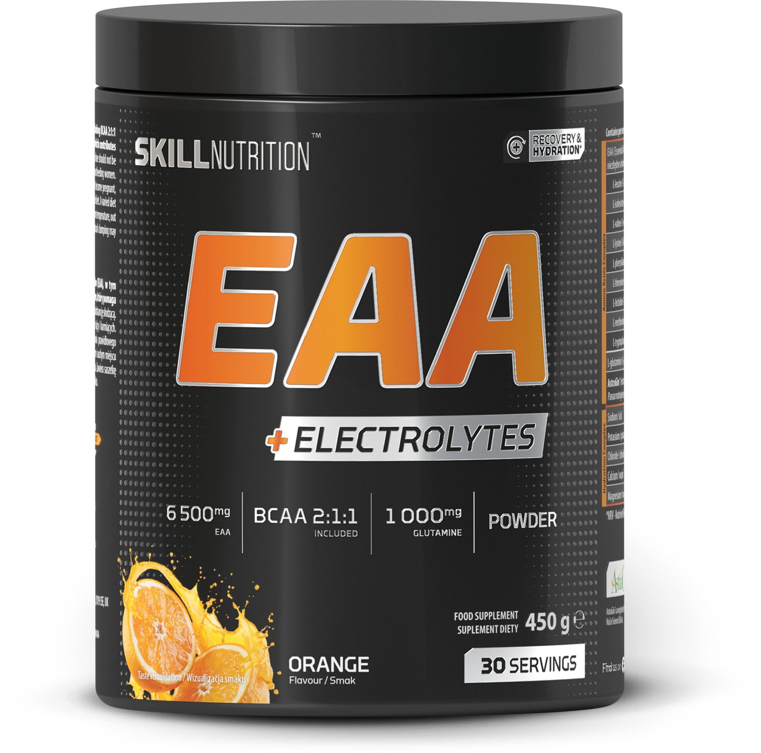 Skill Nutrition - EAA + elektrolytter Appelsin + 450g