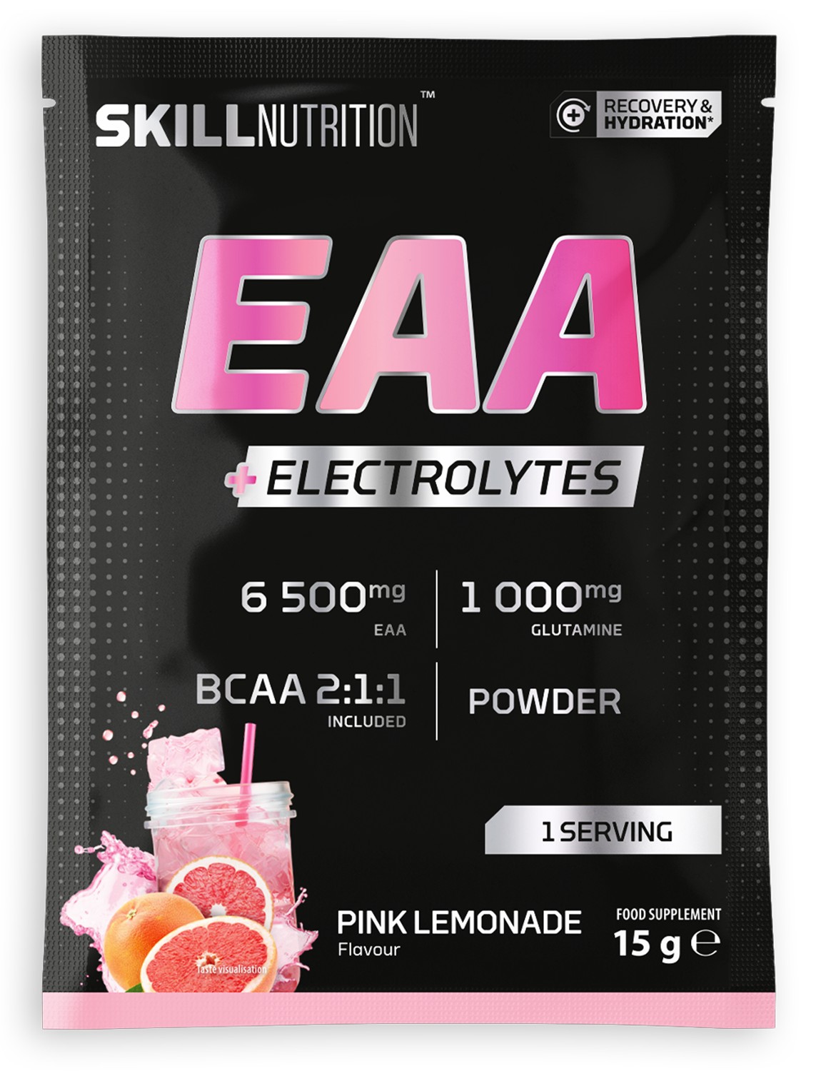 Skill Nutrition - EAA + elektrolytter, lyserød limonade + 15 g (1 portion)
