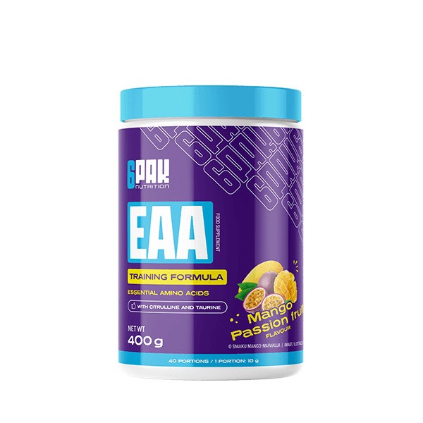 6PAK - EAA, Mango og passionsfrugt + 400 g
