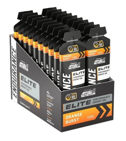 Applied Nutrition - Endurance Elite Performance Energy Gel, Appelsinsmag + 20 x 60 ml