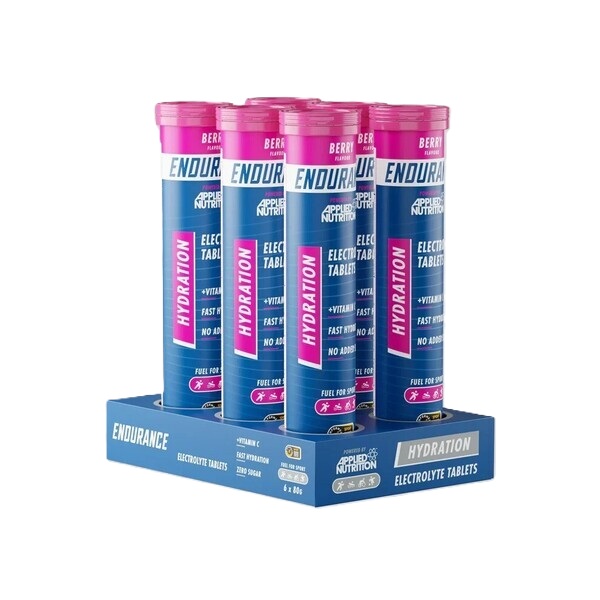 Applied Nutrition - Endurance Hydration Elektrolyttabletter (effervescent) Bærsmag + 6 x 20 tabletter