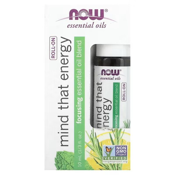 NOW Foods - Æterisk olie-roll-on Mind That Energy + 10 ml