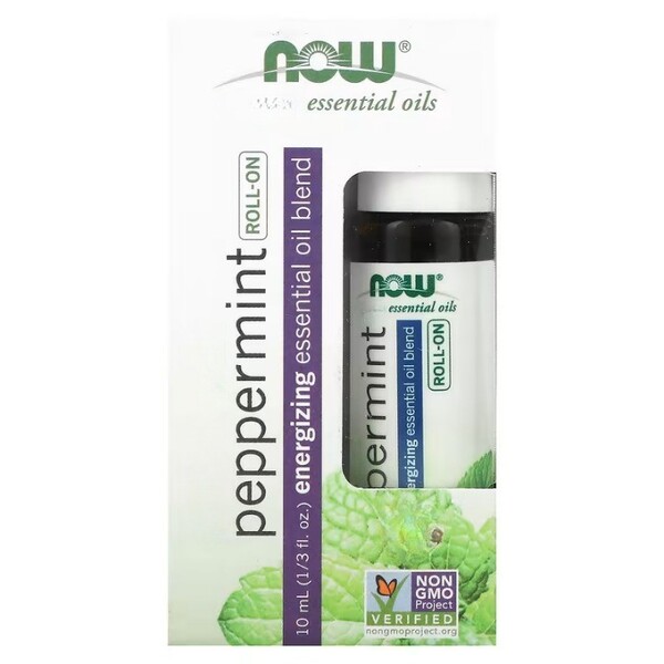 NOW Foods - Roll-on med æterisk olie, pebermynte + 10 ml