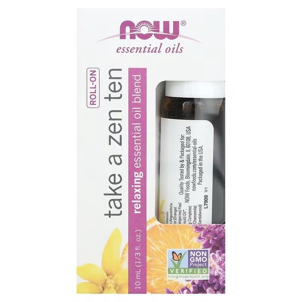 NOW Foods - Roll-On med æteriske olier, Take a Zen Ten + 10 ml