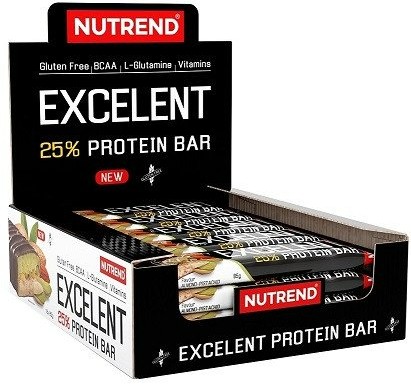 Nutrend - Excelent 25% proteinbar Double, chokolade og nougat med tranebær + 18 x 85g