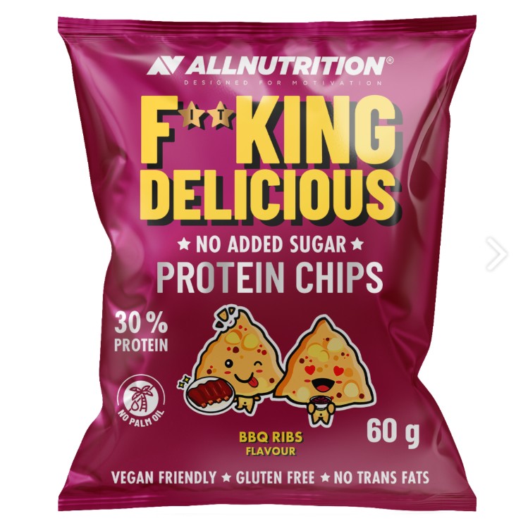 Allnutrition - Fitking Lækre Proteinchips BBQ Ribs + 60g