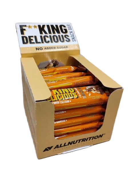 Allnutrition - Fitking Lækker Snackbar, karamel- og jordnøddebar + 24 × 40 g