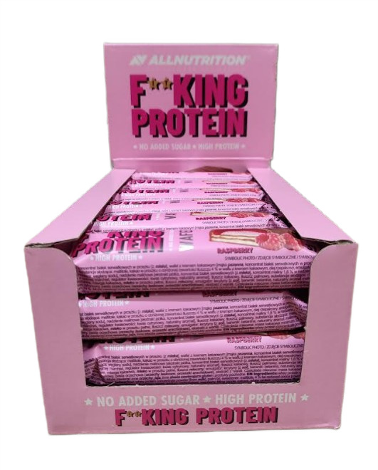 Allnutrition - Fitking proteinvaffel, hindbær + 24 x 37 g
