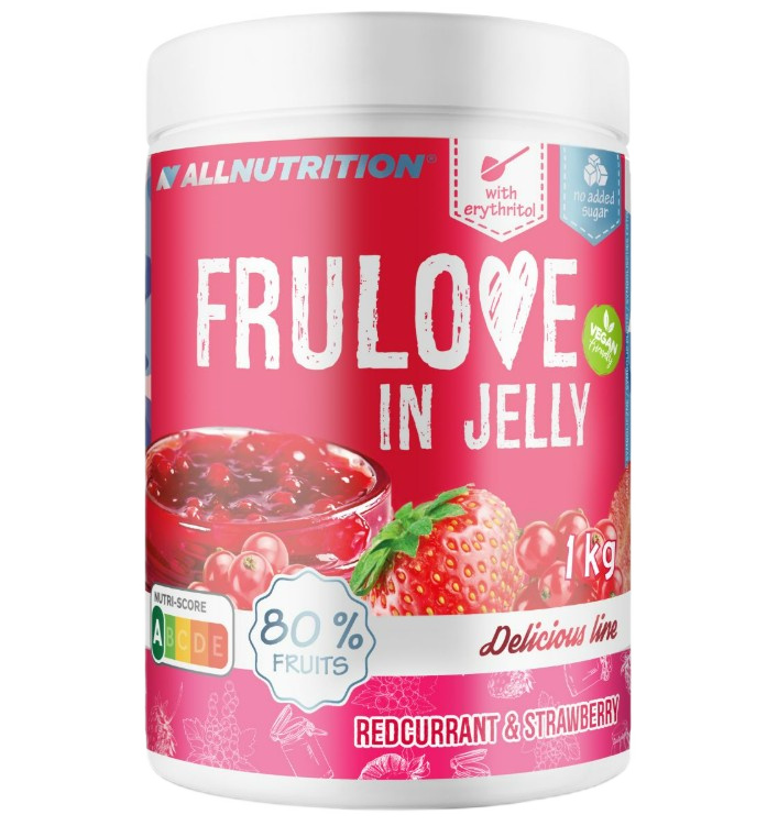 Allnutrition - Frulove i gelé med ribsbær og jordbær + 1000 g