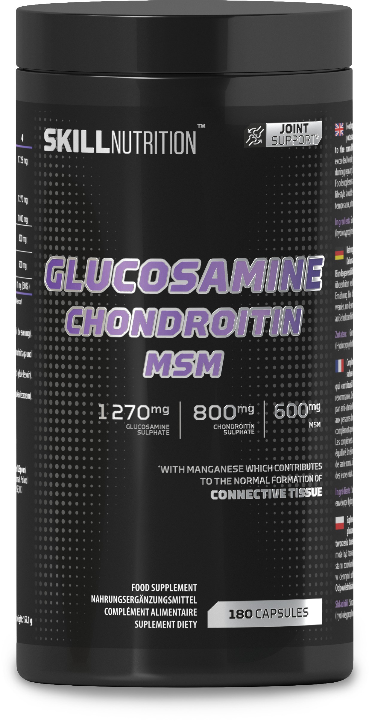 Skill Nutrition - Glukosamin Kondroitin MSM + 180 kapsler
