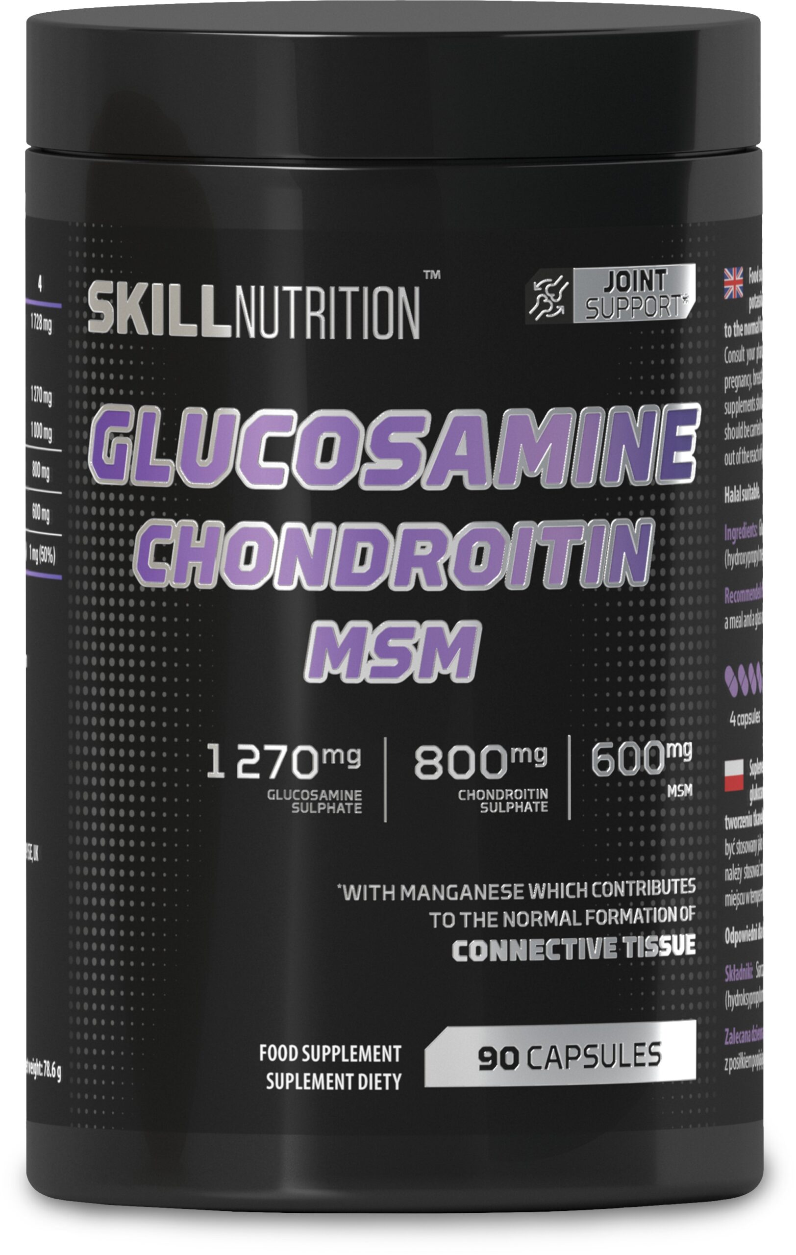 Skill Nutrition - Glukosamin Kondroitin MSM + 90 kapsler
