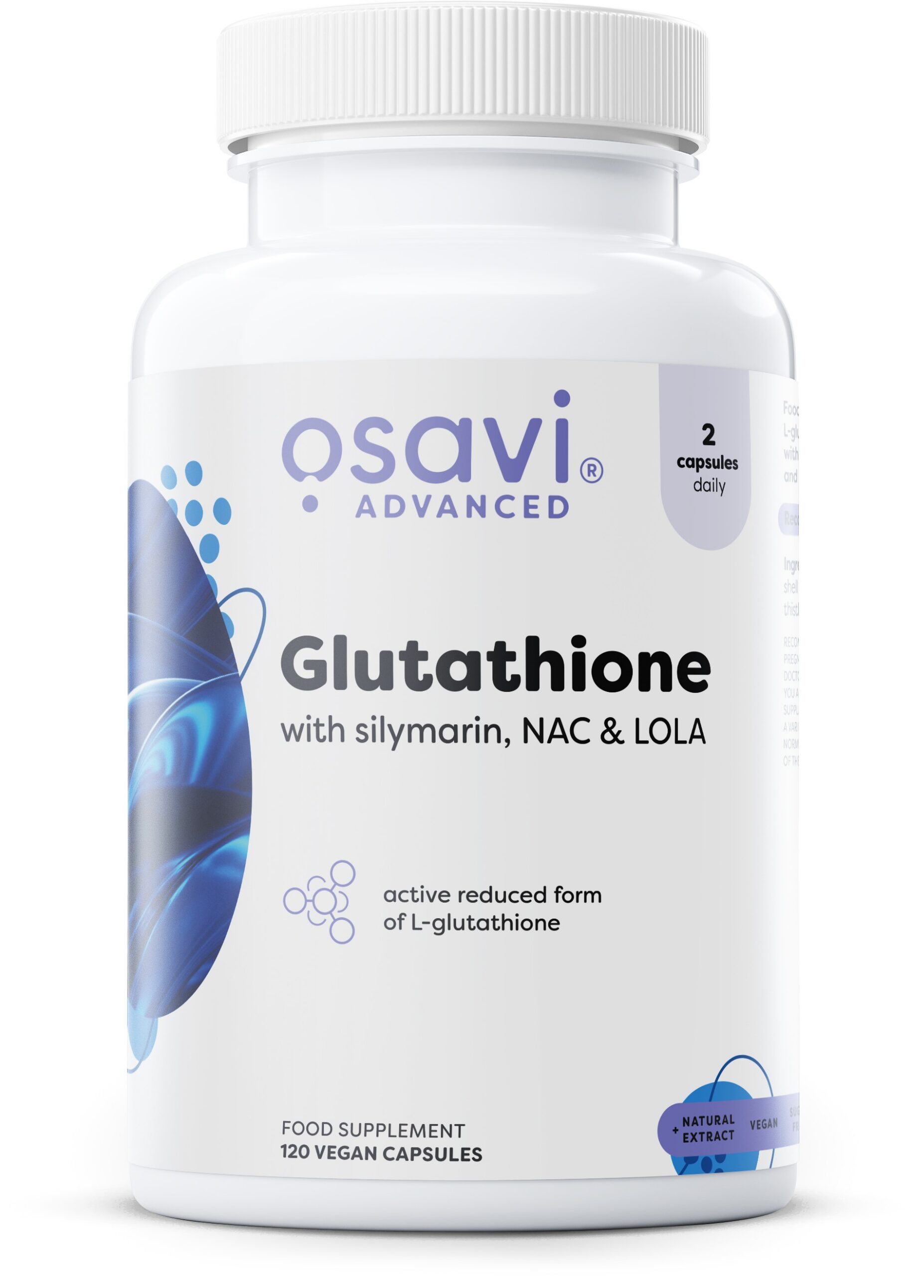 Osavi - Glutathion med Silymarin, NAC og LOLA + 120 veganske kapsler