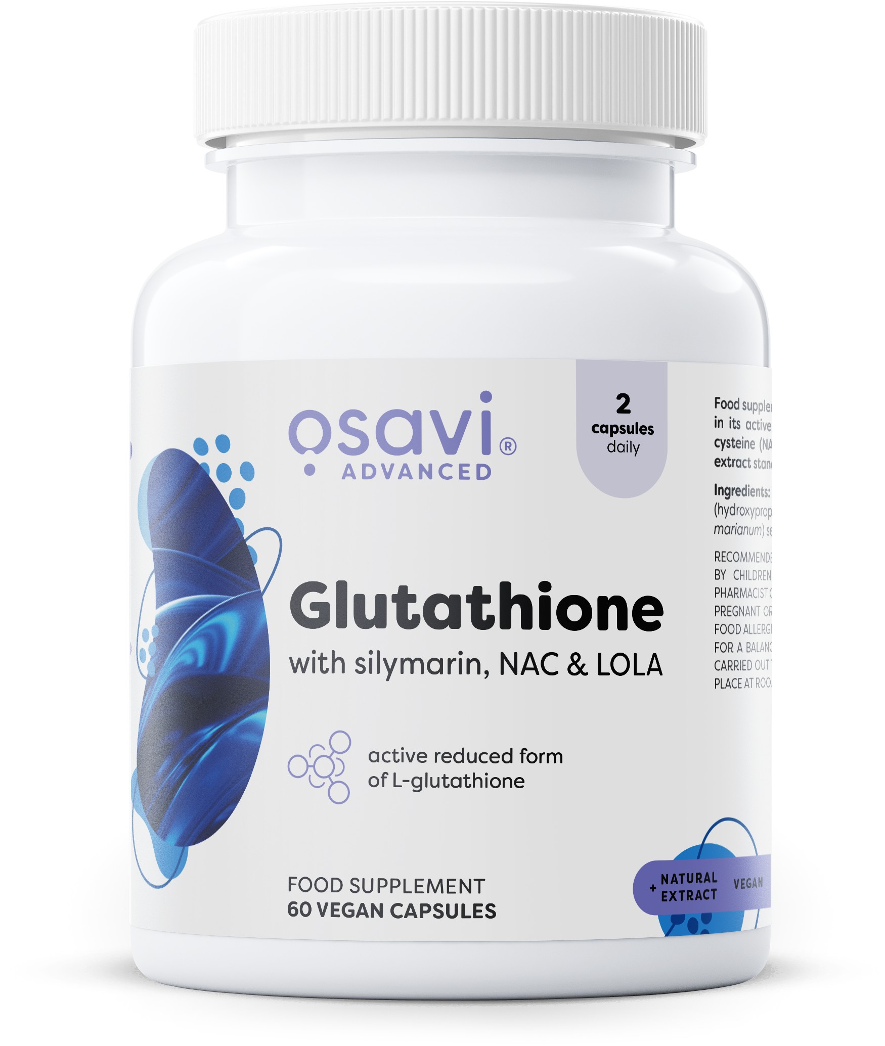 Osavi - Glutathion med silymarin, NAC og LOLA + 60 veganske kapsler