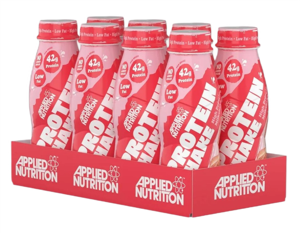 Applied Nutrition - Højproteinshake, Jordbær og Fløde + 8 x 500 ml