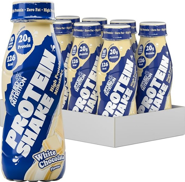 Applied Nutrition - Højproteinshake, hvid chokolade + 8 x 330 ml