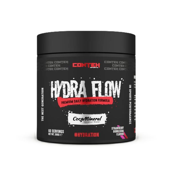 Conteh Sports - Hydra Flow, jordbær tyggegummi-smag + 300g