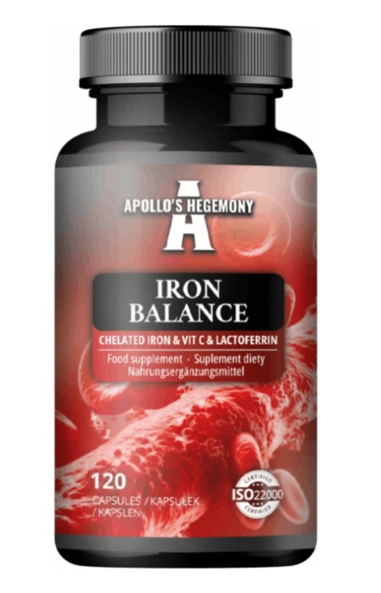 Apollo's Hegemony - Jern Balance chelateret jern og C-vitamin og lactoferrin + 120 kapsler