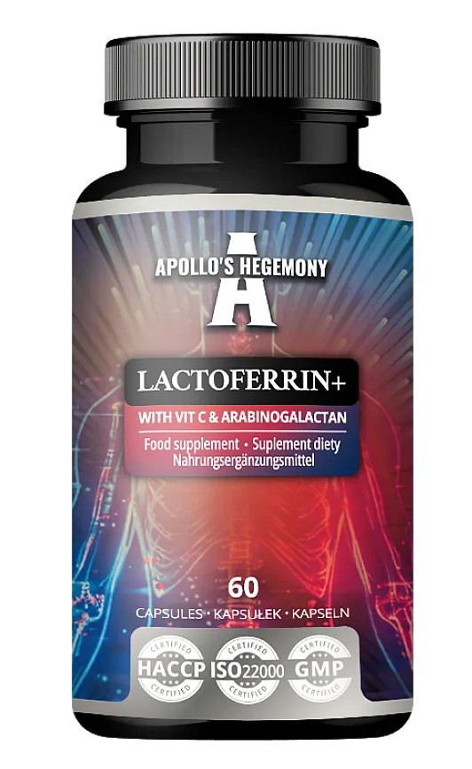 Apollo's Hegemony - Lactoferrin+ med C-vitamin og arabinogalaktan + 60 kapsler billede