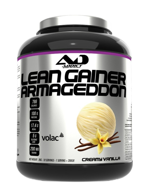Addict Sport Nutrition - Lean Gainer Armageddon Creme-vanilje + 2000g