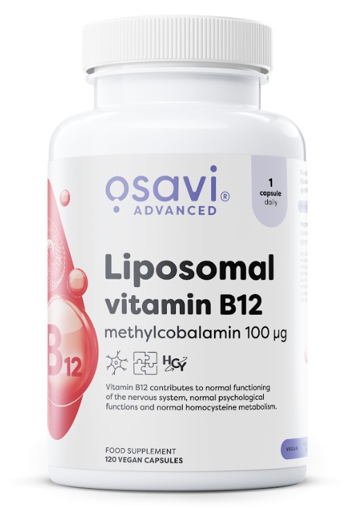 Osavi - Liposomalt Vitamin B12, metylkobalamin 100 µg + 120 veganske kapsler