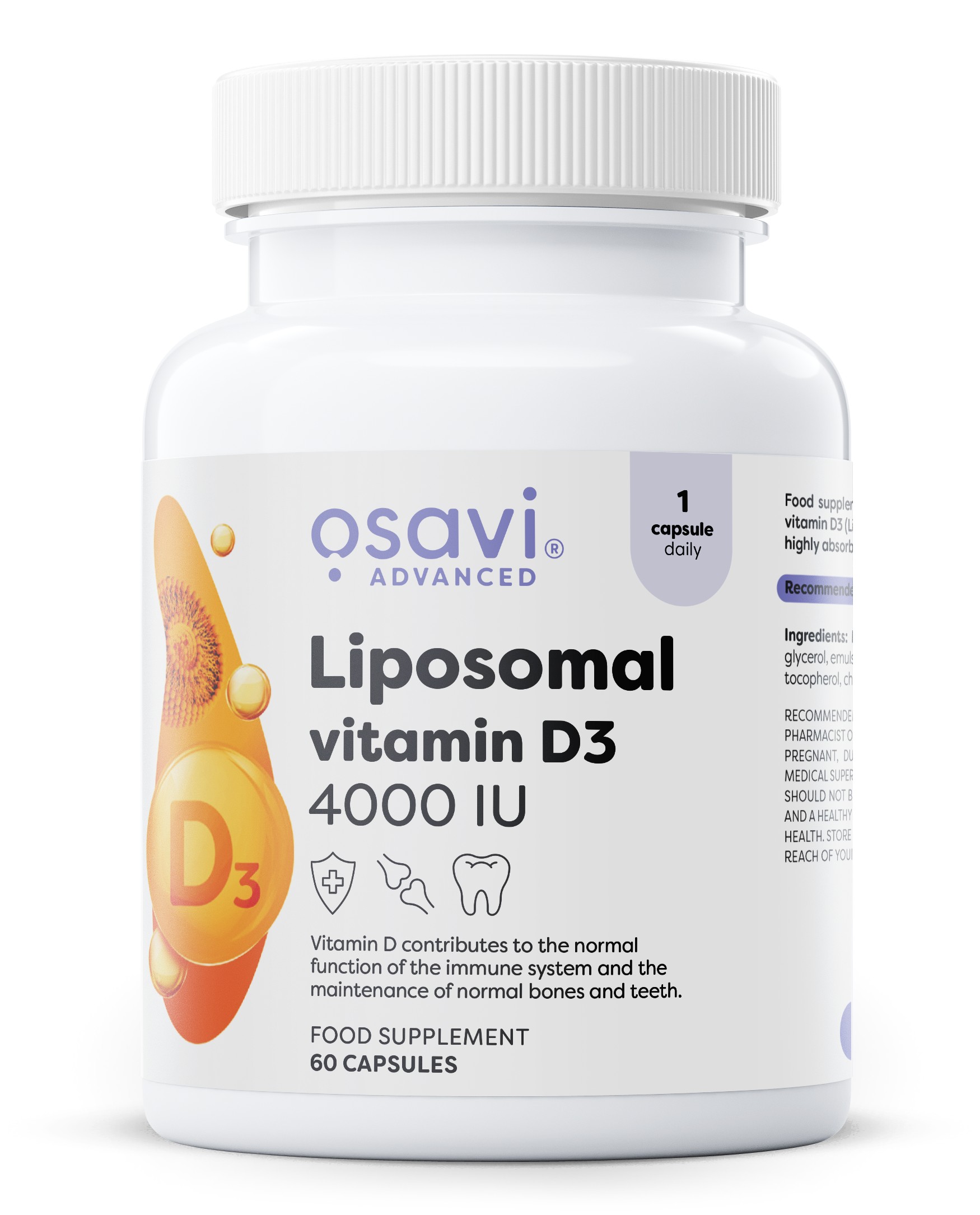 Osavi - liposomalt vitamin D3, 4000 IE + 60 kapsler