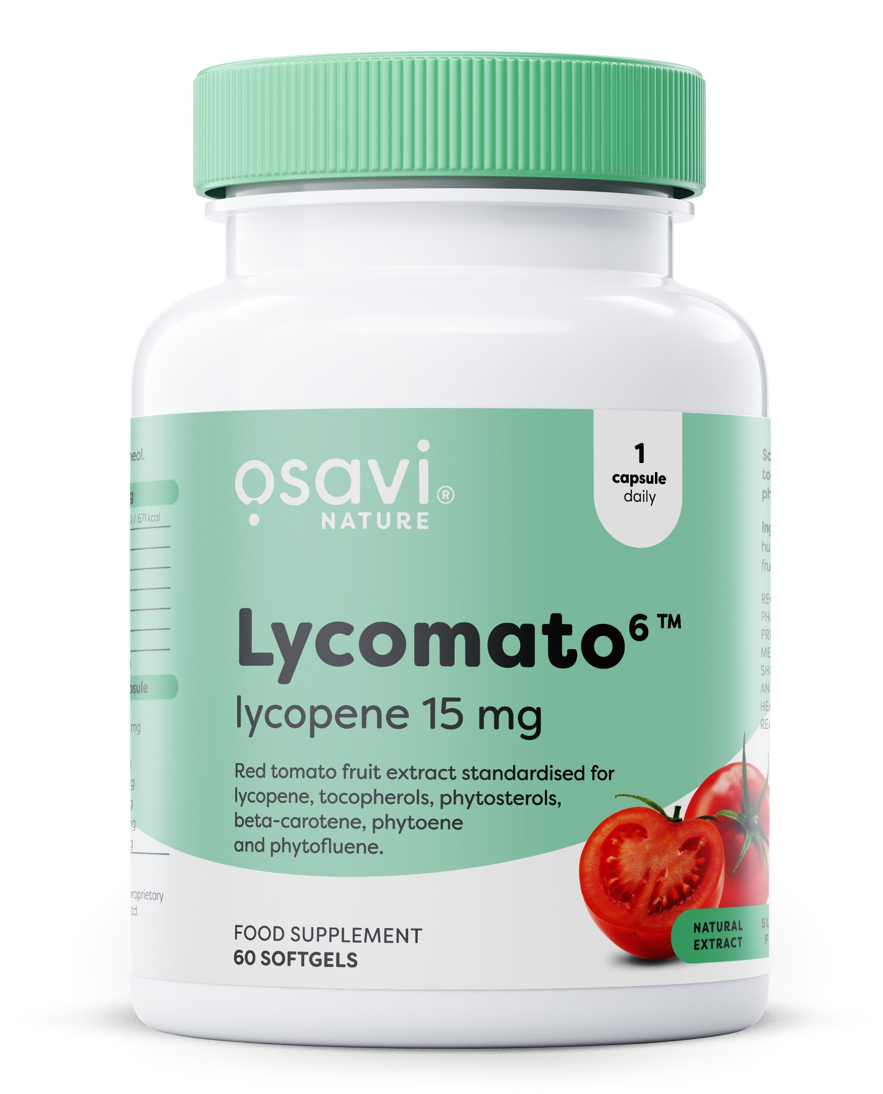 Osavi - Lycomato lycopen + 15 mg - 60 softgelkapsler