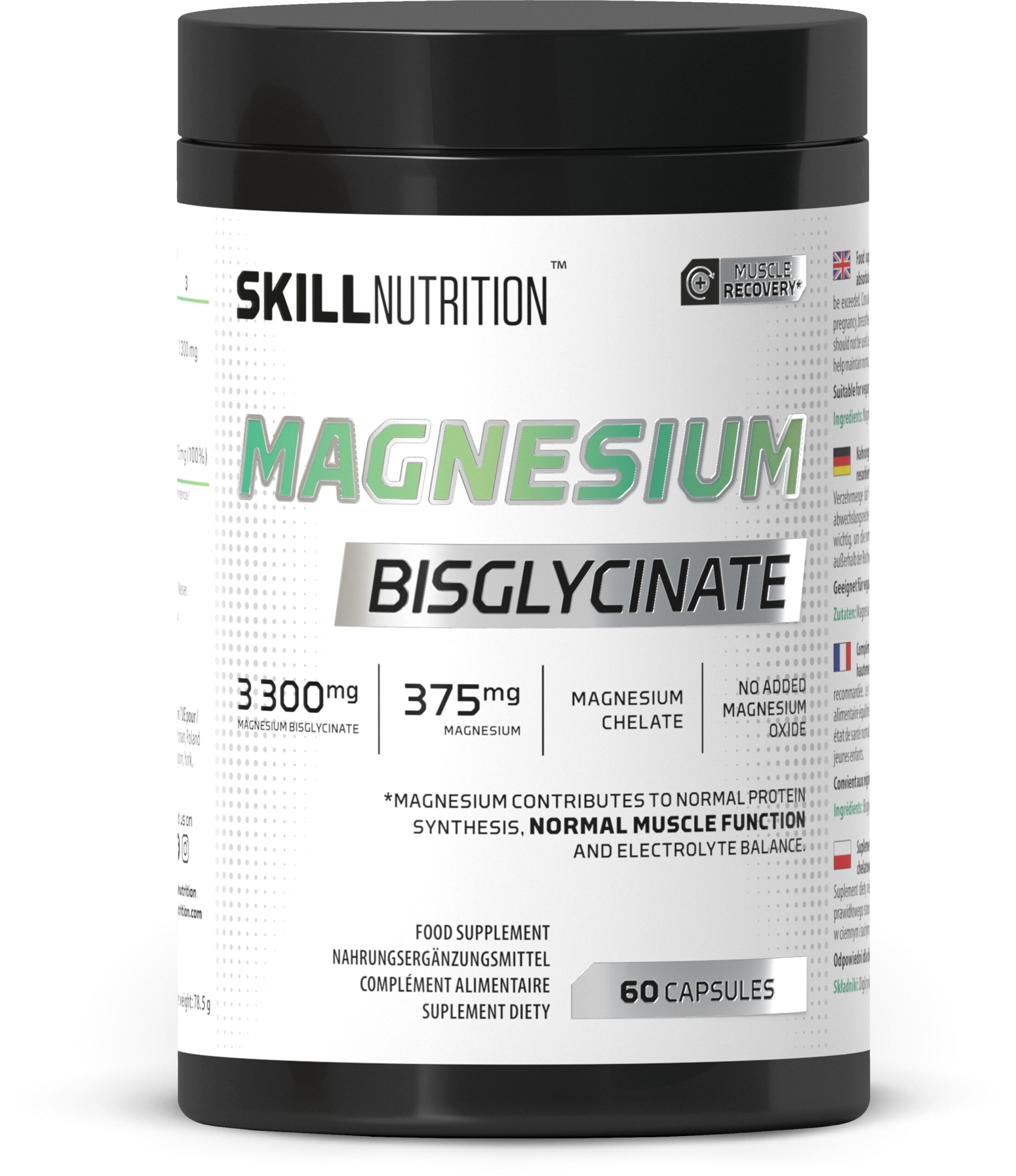 Skill Nutrition - Magnesiumbisglycinat + 60 kapsler