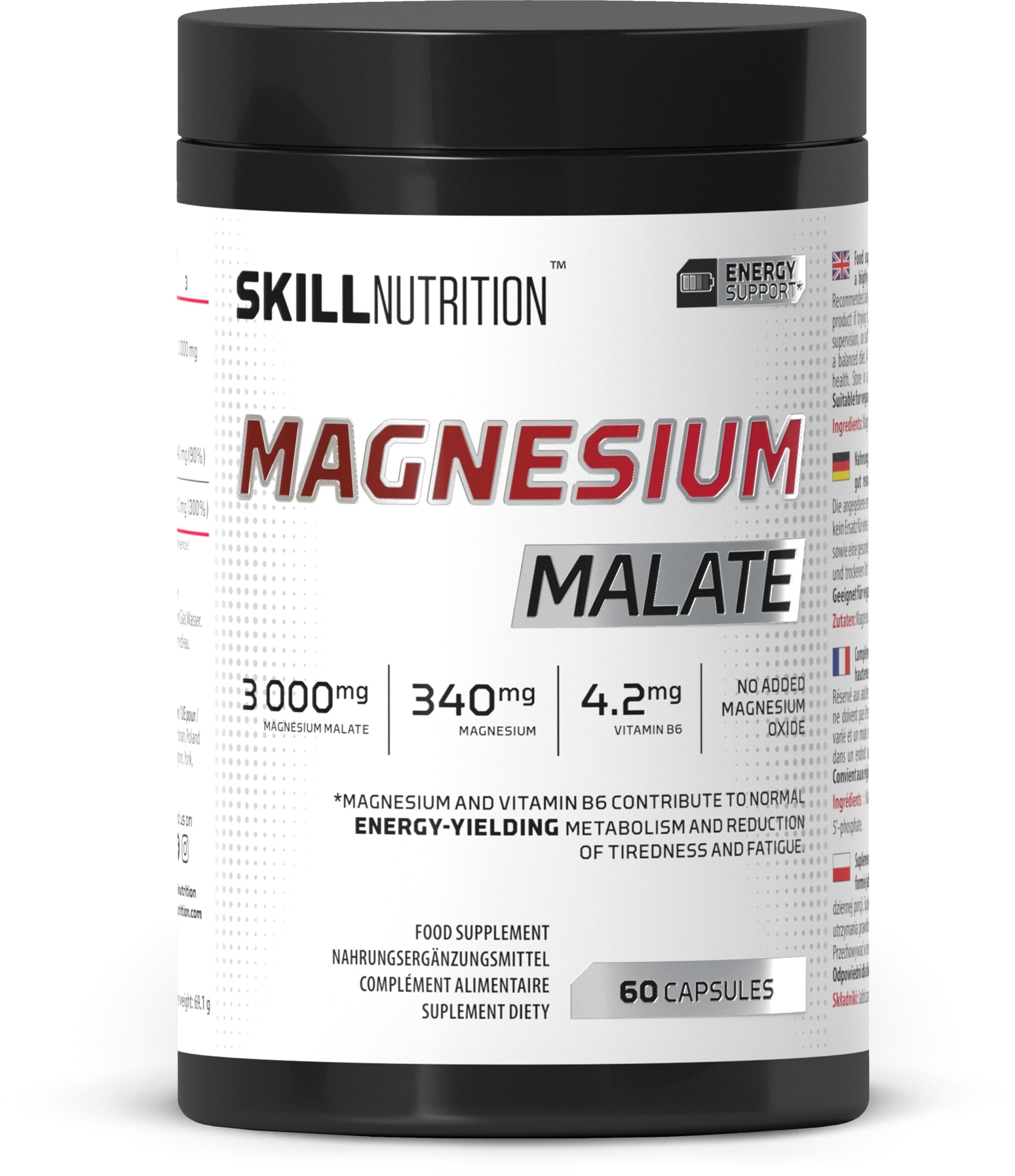 Skill Nutrition - Magnesium Malat + 60 kapsler
