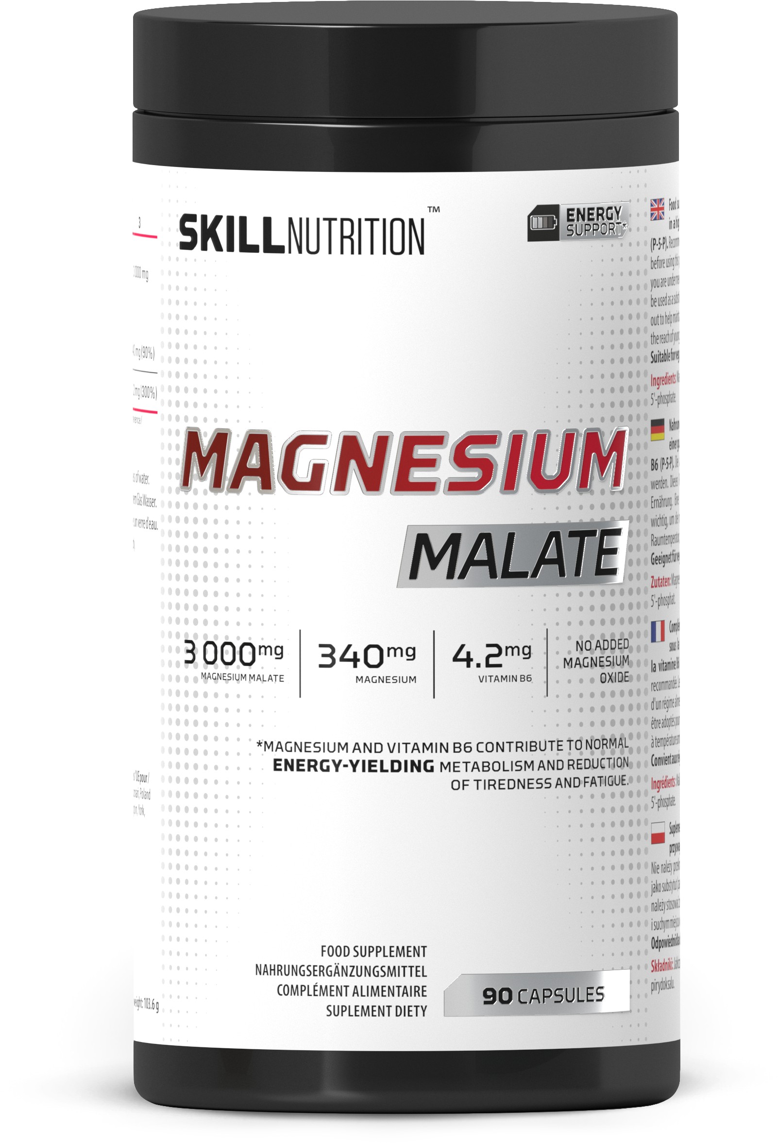 Skill Nutrition - Magnesium malat + 90 kapsler