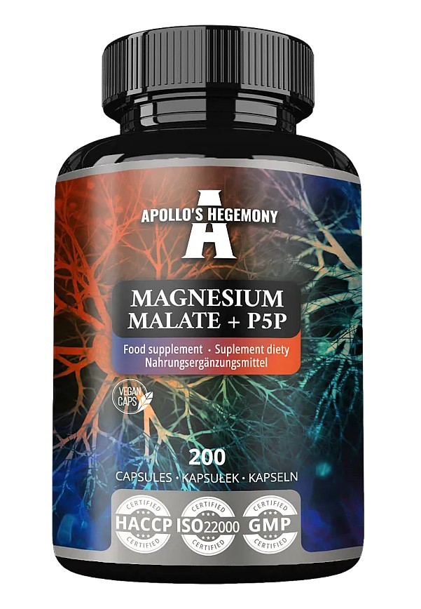 Apollo's Hegemony - Magnesium Malat + P5P + 200 kapsler billede